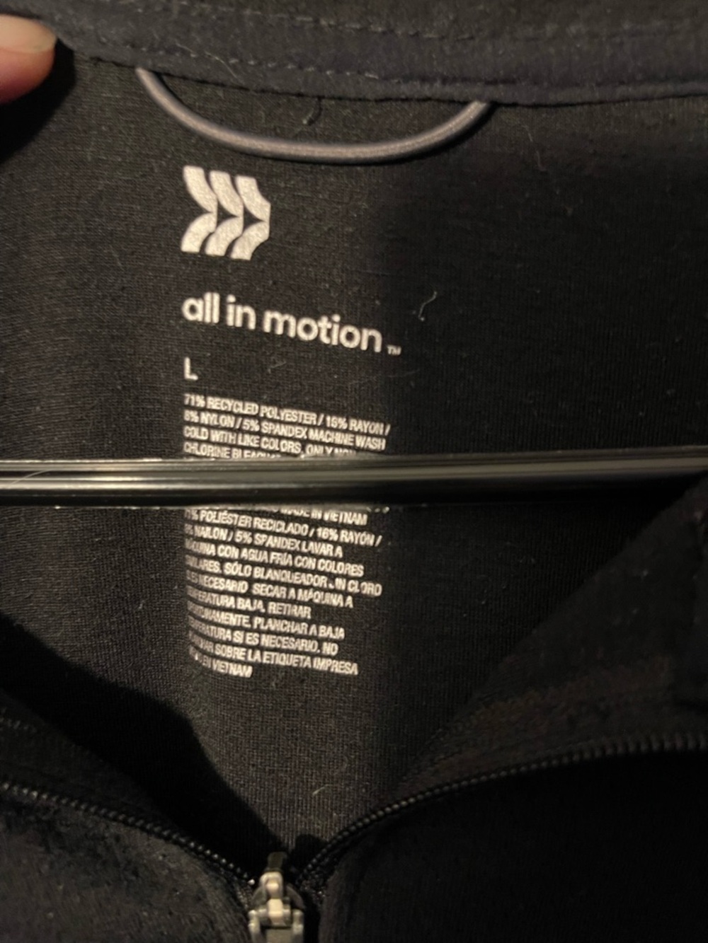 all in motion Men's Black Half-Zip Pullover Sweater - Picture 2 of 3